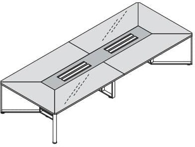 Стол для переговоров стекло I-Meet 146520