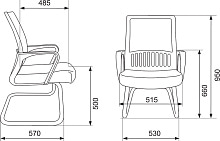 Кресло посетителя Бюрократ MC-209