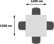 Стол для переговоров 6U1212P 60x30_sale