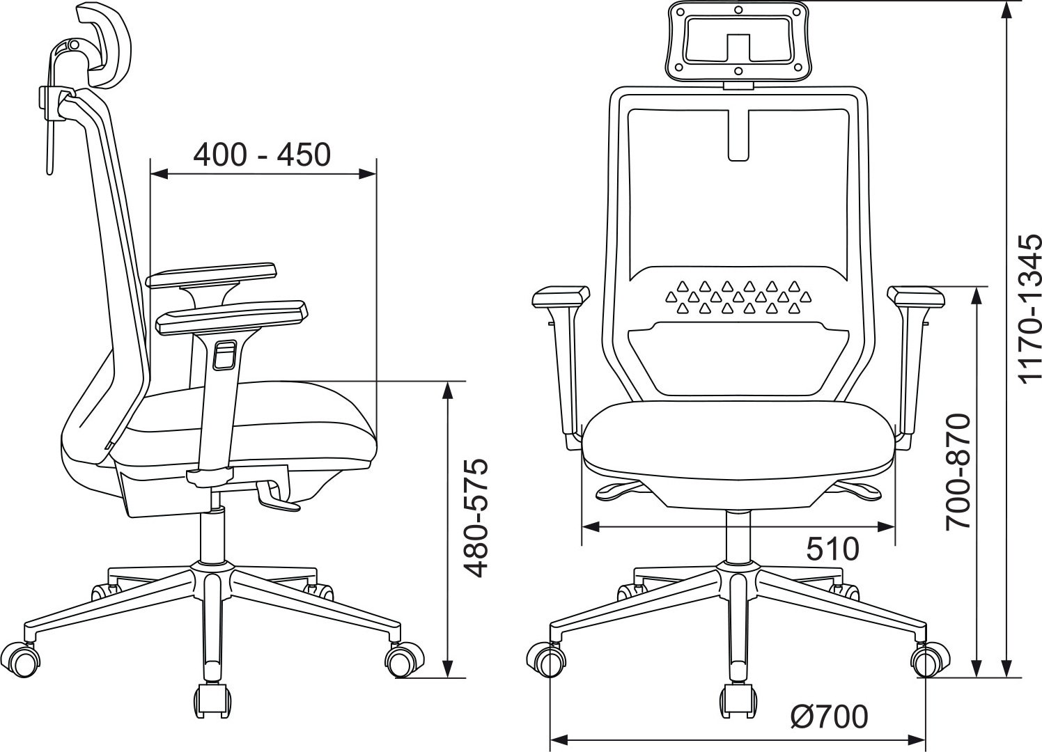 Кресло руководителя Бюрократ MC-W612N-H